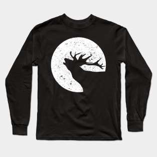 Deer Hunting Moon Reindeer Christmas Long Sleeve T-Shirt